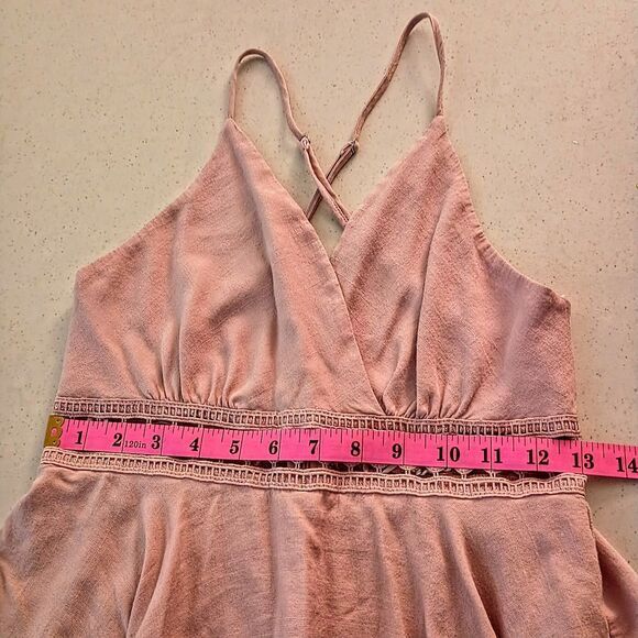 Love Tree Blush Pink Flowy Romper – Junior’s Size Small - Picture 5 of 8